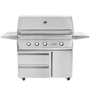 Twin Eagles 42-Inch 3-Burner Propane Gas Grill with Infrared Rotisserie Burner On Deluxe Cart